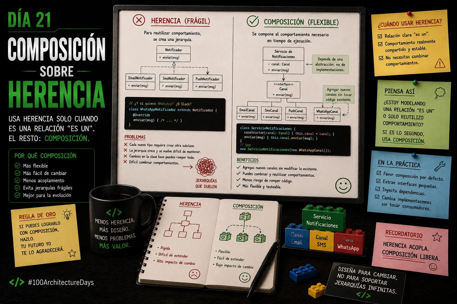 Día 21: extends te encierra — composición te libera