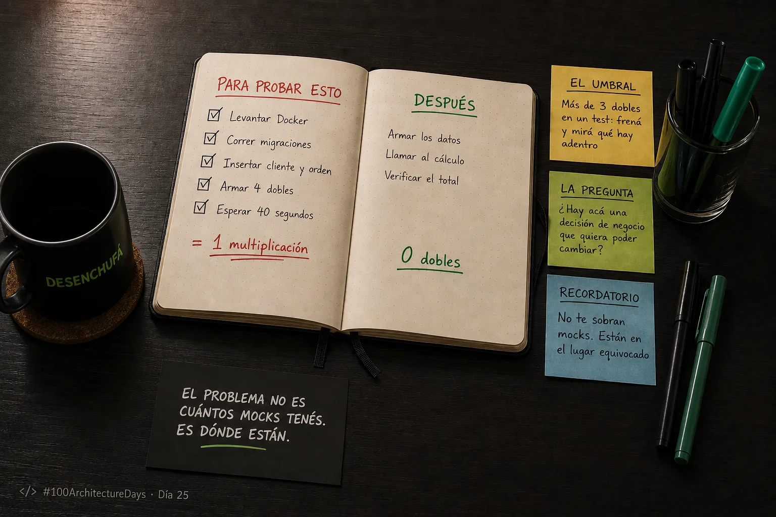 Cada mock que escribís es una dependencia que no invertiste
